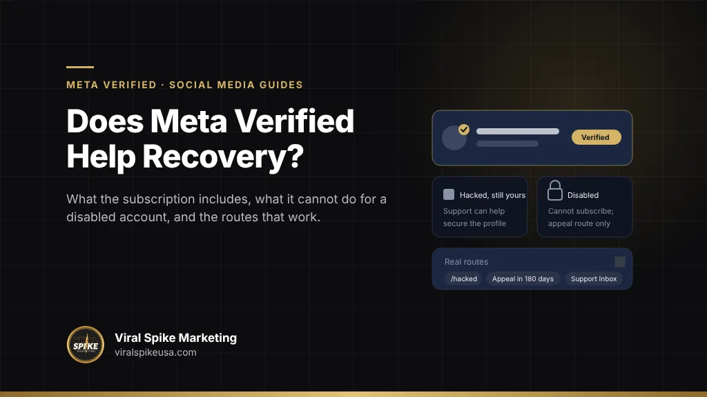Does Meta Verified help you recover a hacked or disabled Instagram or Facebook account: what the subscription includes and the real recovery routes