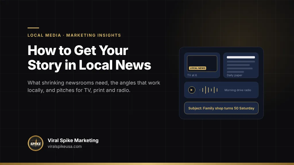How to get your story in local news: story angles, finding the right reporter, and pitch examples for TV, newspaper and radio