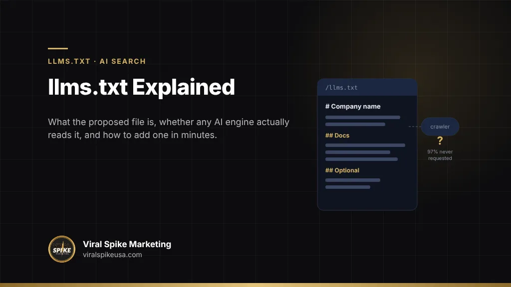 llms.txt explained: what the proposed file is, whether AI search engines use it, and how to add one