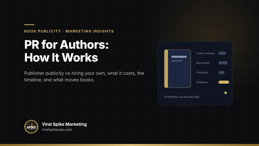 PR for authors: how book publicity works, what a book publicist costs and when to hire one before publication